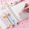 Clapoyis 3pcs 10 Colors Ballpoint Pen 0.5mm Black Ink Fruit