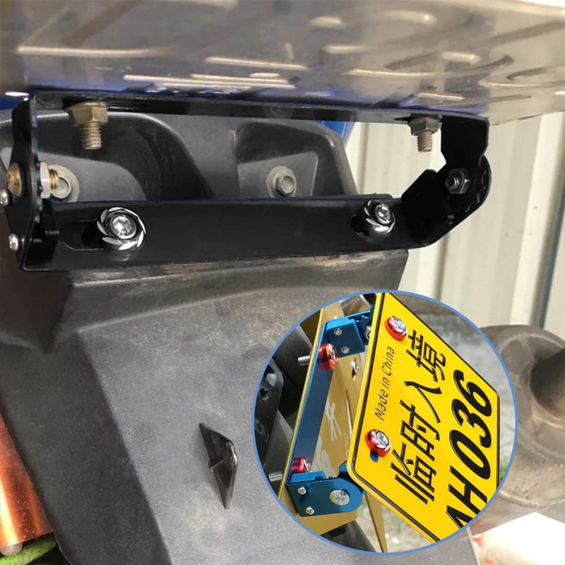 DFsucces Motorcycle License Plate Bracket, Stainless Steel, Easy Installation, Universal