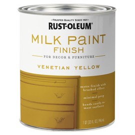 Rust-Oleum 334195-2PK Milk Paint Finish, Quart, Venetian Yellow, 32 Fl Oz (Pack of 2)