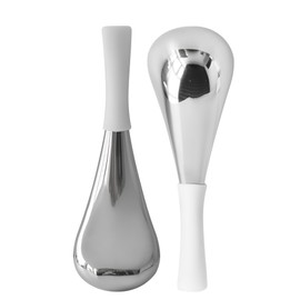 BIOESTHE Ice Globes for Face & Eyes, Unbreakable Stainless Steel Cryo Sticks for Beauty Routines, Facials Cold Roller Cooling Globes for Puffiness, Wrinkles, Dark Circles, Headaches(White)