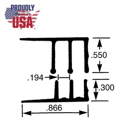Outwater Industries' Aluminum Sliding Door Track with Mounting Leg for 1/8'' Glass or Wood Door Panels | 4 Foot Upper and Lower Track Set