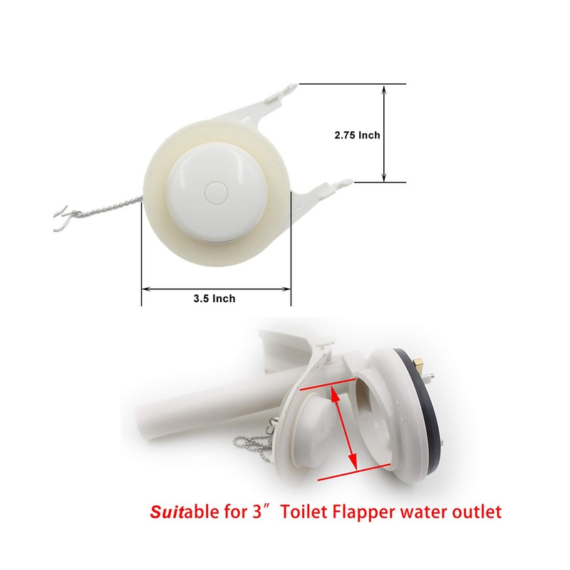 VALLVATER Toilet Flapper 3-Inch with Float Replacement Kit Compatible with