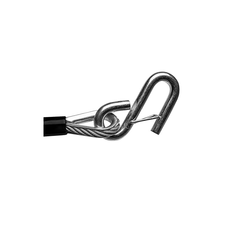 DocksLocks Trailer Safety Towing Cables, Self Coiling Weatherproof Vinyl Coated