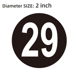 Black Consecutive Number Stickers – 1 to 50, 1 Set – Vinyl Self Adhesive Premium Decal for Storage, Organizing, Boxes, Bins, Toolbox, Lockers & More (Black, 1 Inch)
