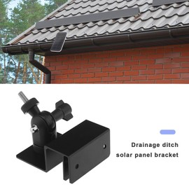 LT Easiyl Gutter Mount for Solar Panel Aluminum Alloy ABS Weatherproof Power Supply Mount Solar Panel Versions Compatible with Arlo HD/Light/Utra/Pro 2/ Pro, Black