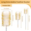 Extendable Feather Duster, 130cm Lambswool Duster for Cleaning Extendable and