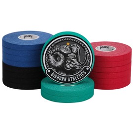 Bighorn Athletics Assorted Jiu-Jitsu & Judo Finger Tape, 0.3-Inch x 45-feet, 8-Rolls (Red, Black, Blue, Green)