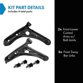 TRQ Front Suspension Kit Compatible with Front 2004 Scion xA xB