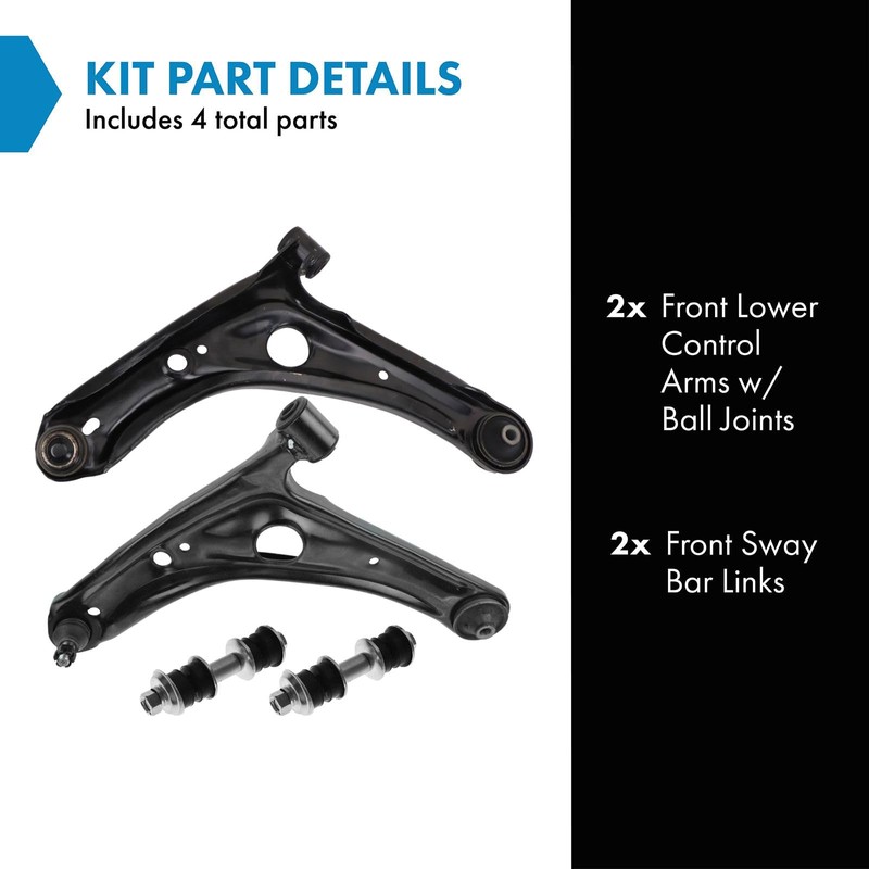 TRQ Front Suspension Kit Compatible with Front 2004 Scion xA