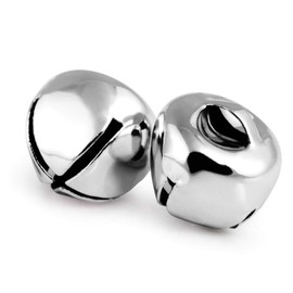 Naler Pack of 120 bells, silver metal bells for gift decoration, crafts, party decoration, 12 mm