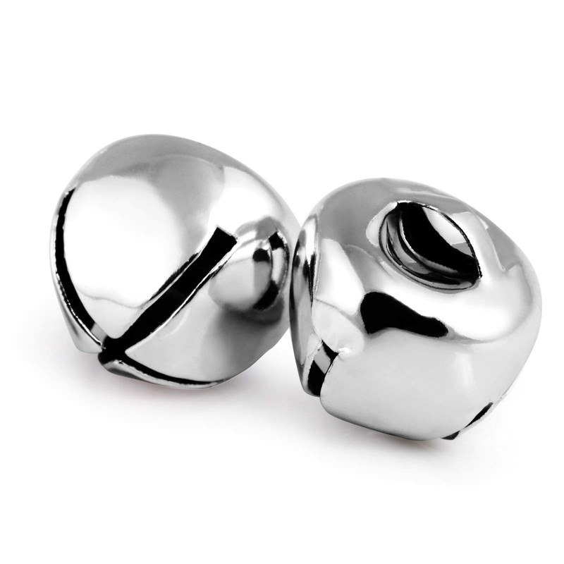 Naler Pack of 120 bells, silver metal bells for gift