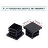 Suiwotin 24Pack 19mm (3/4 Inch) Square Plastic Plugs, End Caps