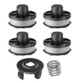 RISELION Rasentrimmer Spule 195858-1/196146-9 Kompatibel mit Makita Akkusense 18V DUR181/RF/Z Rasentrimmer (4 Trimmer Spule + 1 Trimmerabdeckung + 1 Feder)