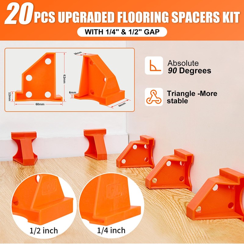 CNQLIS Laminate Flooring Tools, 65 Pieces lvp Installation kit with