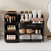UFORU Makeup Organizer for Vanity with Brush Holder, Countertop Skincare