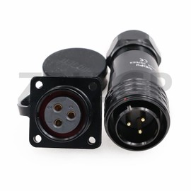 ZBLZGP WEIPU SA20 3 Pin 25A 500V Aviation Connector Waterproof M20 Electronic Monitor TV Solar Panel Adapter Plug Female Square Socket