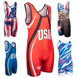 KO Sports Gear - playera unisex de lucha última intervensión, cómoda y transpirable, elástica en 4 direcciones, gama completa de tallas para jóvenes y adultos, Rojo (Usa Red), Youth L 60–75 lbs