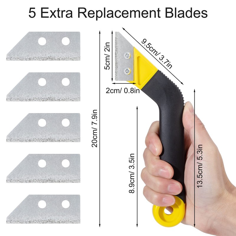 2 Pieces Joint Remover Tool with 5 Replacement Blades, Angled
