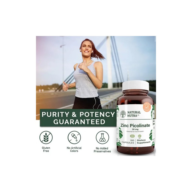 Natural Nutra Zinc Picolinate 30 Mg 100 Cápsulas N/a