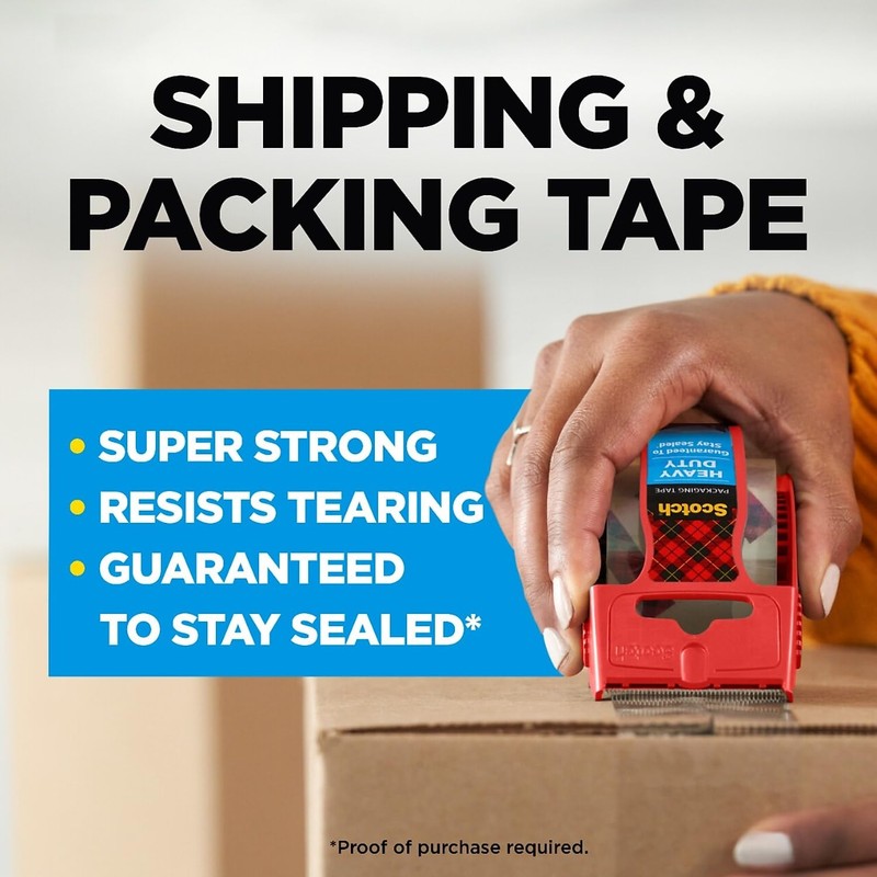 Scotch Heavy Duty Packing Tape with Dispenser 1.88 Inch X