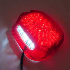 XKMT-Led Red Tail Light Compatible With Harley Softail Sportster Road King Dyna Electra Glide Fat Boy Clear [B00YWC0Z6Q]