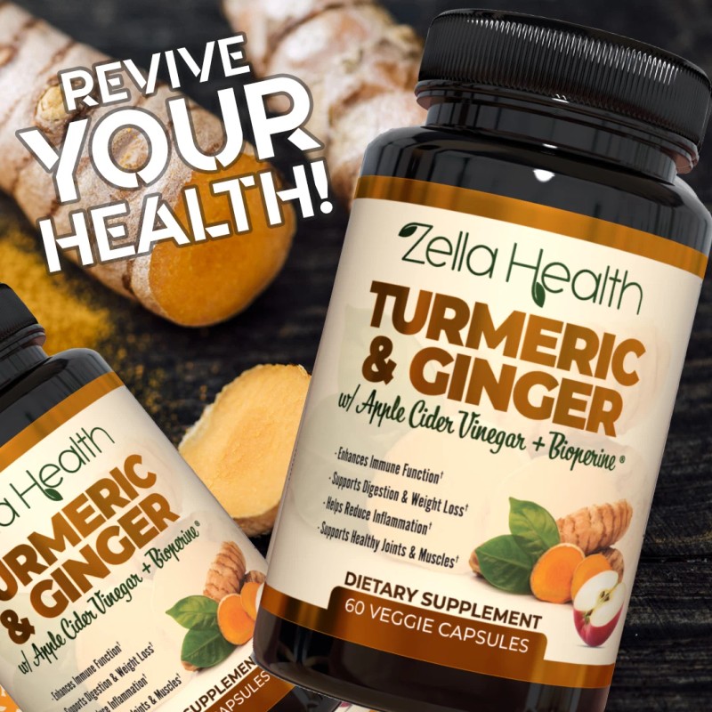 Zella Health Turmeric & Ginger with Apple Vinegar & Bioperine
