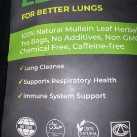 Pharmacia Mullein Leaf Tea Bags - 30 Count 100% Natural Tea Bags Exp 8/27