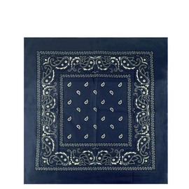JOPHY & CO. 100% Cotton Bandanas for Women Men Children Unisex with Paisley Pattern Headwear Scarf for Hair/Neck/Wrist/Head COD.644, Dark Blue Paisley