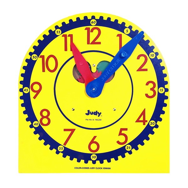 Carson Dellosa 13" x 12" Judy Clock, Time-Telling Teaching Clock for Kids, Classroom Clock for Teaching Time, Analog Clock, Teaching Clock for Classroom or Home School, Kindergarten to 3rd Grade