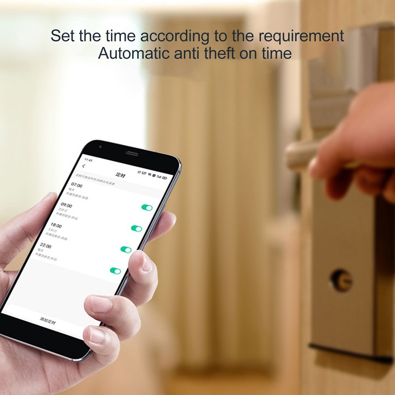 Door Magnetic Alarm Sensor WiFi Connection Light Sound APP Remind