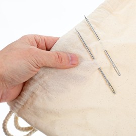 5 Pieces Large Eye Needles for Hand Sewing, 4" Long Professional Upholstery Hand Sewing Needle with Storage Tube for Sewing Quilting Stitching DIY Crafts Projects