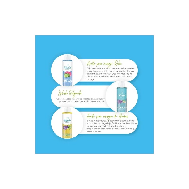 Aceite para Masaje y Aromaterapia de Hierbas Sheló Nabel, Pack