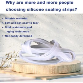 Unbranded 1 Pack 120" L*3/8" Frameless Shower Door Sweep Bottom Seal Wipe Drip Rail，