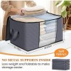6 Pack Thick Fabric Foldable Blanket Storage Bags Clothes Storage