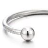 COOLSTEELANDBEYOND Elastic Adjustable Stainless Steel Ball Polished Cuff Bangle Bracelet