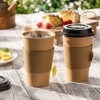 Comfy Package [50 Sets 16 oz. Disposable Kraft Coffee Cups