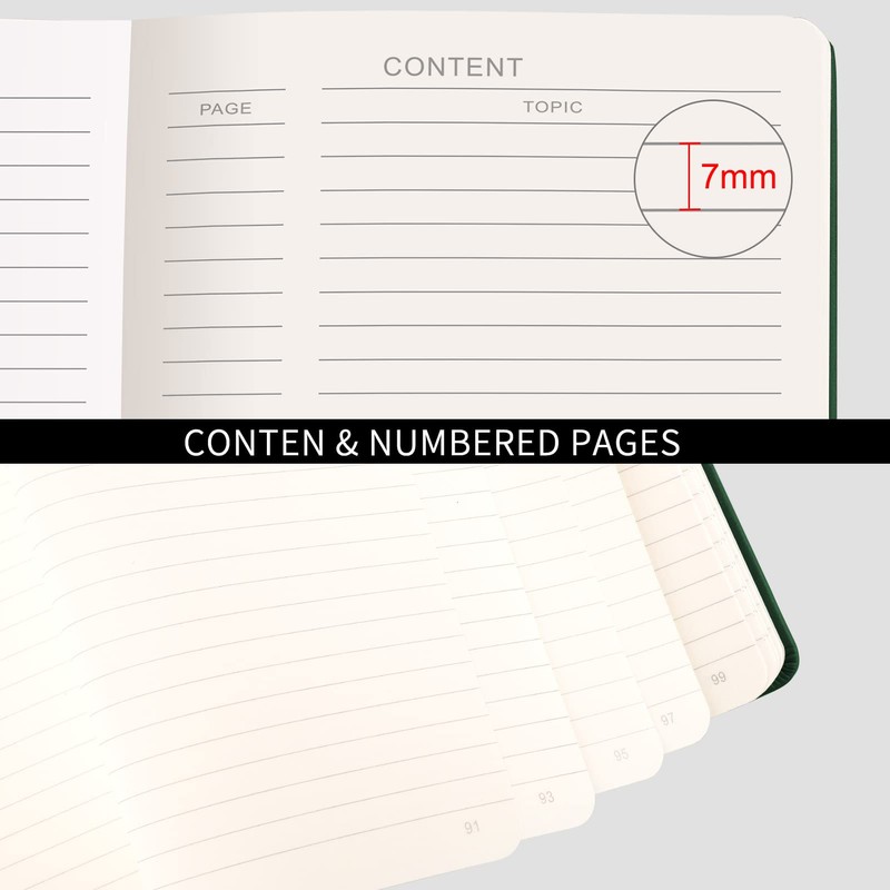 RETTACY Lined Journal Notebook - A5 Note Book Hardcover Notepad