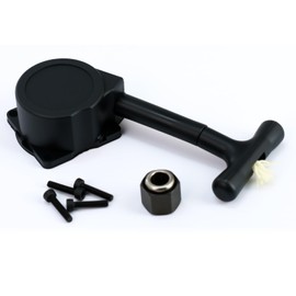 RC Pull Start Engine Starter R020 with 12mm One-Way Bearing & R025 Hex Nut Compatible with Traxxas, HSP, Redcat, Himoto 1/10 Nitro RC Cars, Fits VX 16 18 SH 21 Engines