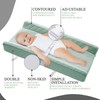 Organic Cotton Contoured Baby Changing Pad w/Waterproof Foam Mattress, includes