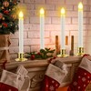 HINZER 8PCS Christmas Window Candles with Timer Remote Battery Operated