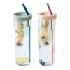 FRLUYNG Water Bottle with Fruit Container, 700 ml, Water Bottle