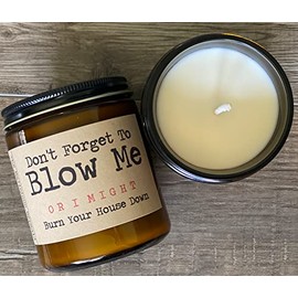 Don't Forget To Blow Me Or I Might Burn Your House Down | Premium Soy Wax Candle | The Snarky Mermaid | Amber Jar Candle | Made in USA | Snarky Candles | Scented Candles For Women And Men
