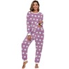 PrinStory Fluffy Pajamas for Women Soft Fleece Warm Pajama Set
