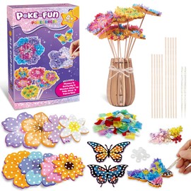 Dazhtu Arts and Craft Kits for Kids Poke-in Art Gifts for 4-12 Year Old Girls Birthday Presents Kid Craft Activity Party Favors Supplies Educational Toys