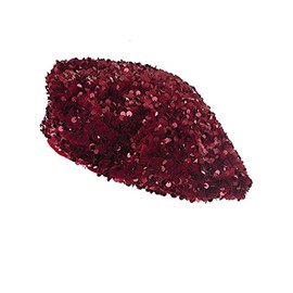 TOP HEADWEAR Sequin French Winter Fashion Beret - Red