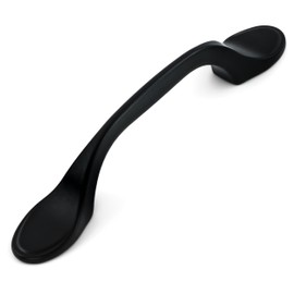 HESTIA HARDWARE 5 Pack | Arch Black Drawer Handles 3 in Hole Center Black Handles for Cabinets - Black Cabinet Pulls - Black Kitchen Cabinet Handles | Black Drawer Handles (Z2.5.D)