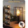 GOEBLESON Industrial Small Table Lamp, Small Bedside Lamp with Dimmable