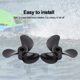 RC Ship Propeller, Boat Propeller Boat Nylon Propeller Remote Control Ship Parts 3 Blades Plastic RC Boat Outboard Propellers Set Accessory for RC Underwater Ship