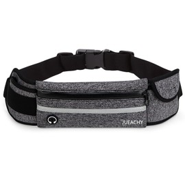 Jueachy Running Belts for Women Waterproof Fanny Pack Running Waist Pouch Phone holder Adjustable Sports Money Belt with Headphone Port