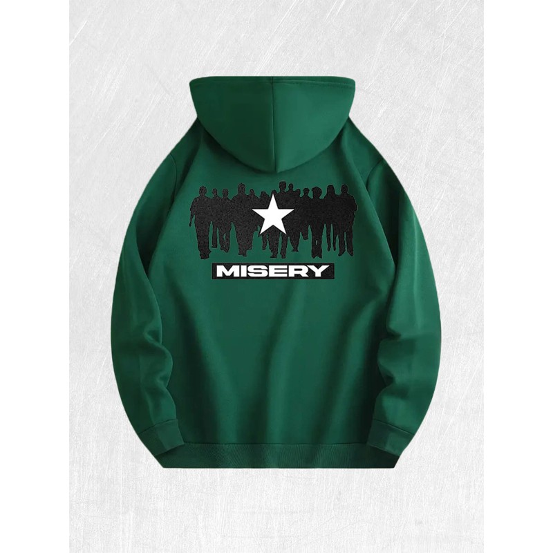 Misery Star Silhouette Hoodie 100% Cotton US Warehouse 7 ColorsColor: